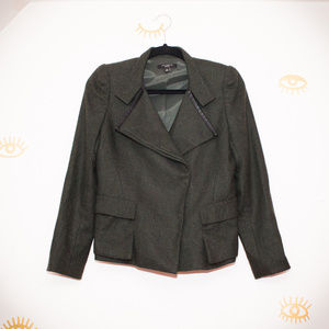Ann Taylor Petite Short Gray Wool Jacket Coat 6p